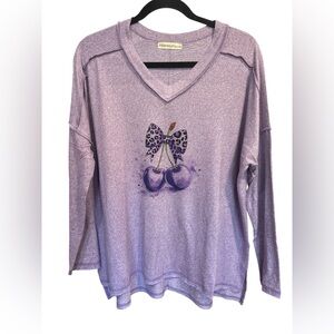 Zenana SOFT MELANGE HACCI EXPOSED SEAM HI-LOW TEE